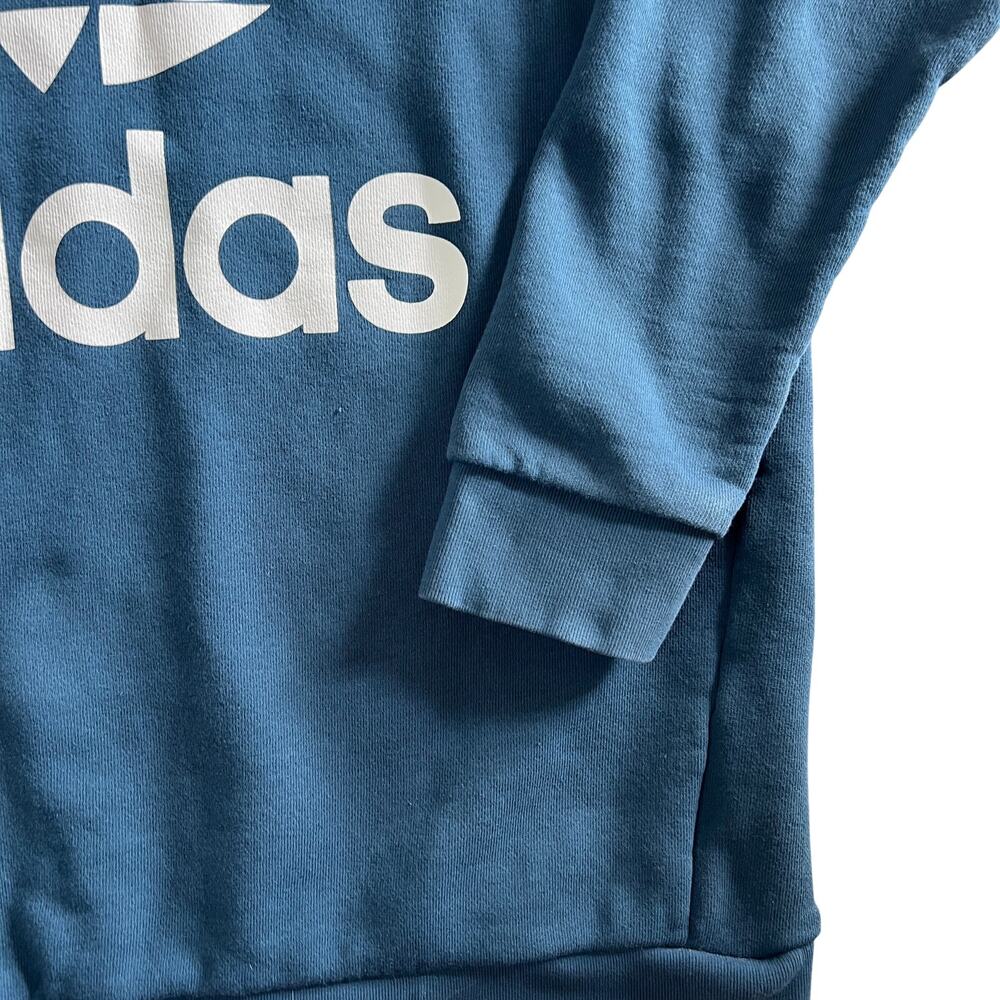 Vintage Adidas Originals Trefoil Sweatshirt Blue Oversized Crewneck Women’s L - Picture 6 of 10